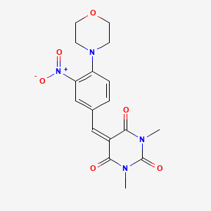 1,3-dimethyl-5-[(4-morpholino-3-nitrophenyl)methylene]-2,4,6(1H,3H,5H)-pyrimidinetrione