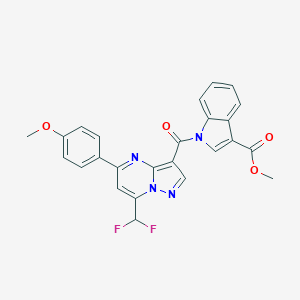 methyl 1-{[7-(difluoromethyl)-5-(4-methoxyphenyl)pyrazolo[1,5-a]pyrimidin-3-yl]carbonyl}-1H-indole-3-carboxylate