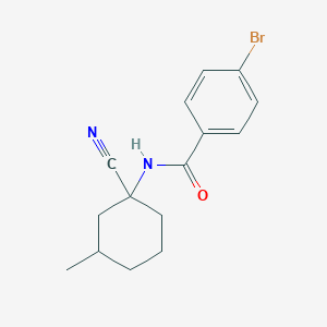 molecular formula C15H17BrN2O B2801711 4-Bromo-N-(1-cyano-3-methylcyclohexyl)benzamide CAS No. 2127730-48-5