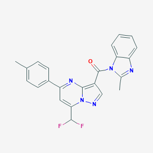 7-(difluoromethyl)-3-[(2-methyl-1H-benzimidazol-1-yl)carbonyl]-5-(4-methylphenyl)pyrazolo[1,5-a]pyrimidine