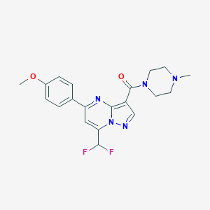 [7-Difluoromethyl-5-(4-methoxy-phenyl)-pyrazolo[1,5-a]pyrimidin-3-yl]-(4-methyl-piperazin-1-yl)-methanone