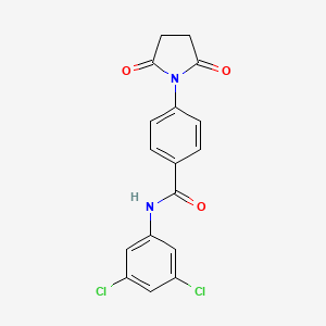 molecular formula C17H12Cl2N2O3 B2801749 N-(3,5-dichlorophenyl)-4-(2,5-dioxopyrrolidin-1-yl)benzamide CAS No. 313405-91-3