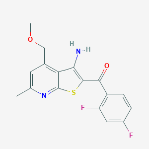 molecular formula C17H14F2N2O2S B280175 [3-Amino-4-(methoxymethyl)-6-methylthieno[2,3-b]pyridin-2-yl](2,4-difluorophenyl)methanone 
