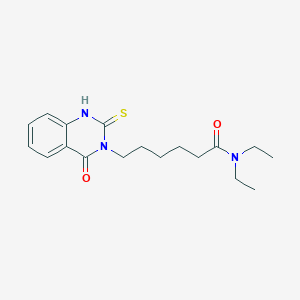 molecular formula C18H25N3O2S B2801764 N,N-diethyl-6-(4-oxo-2-sulfanylidene-1H-quinazolin-3-yl)hexanamide CAS No. 422276-26-4