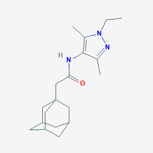 2-(1-adamantyl)-N-(1-ethyl-3,5-dimethyl-1H-pyrazol-4-yl)acetamide