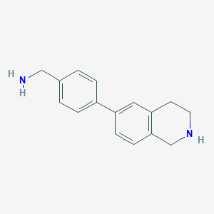 molecular formula C16H18N2 B2801782 [4-(1,2,3,4-Tetrahydroisoquinolin-6-yl)phenyl]methanamine CAS No. 2172516-09-3