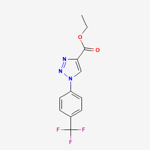 molecular formula C12H10F3N3O2 B2801783 ethyl 1-[4-(trifluoromethyl)phenyl]-1H-1,2,3-triazole-4-carboxylate CAS No. 1206072-96-9