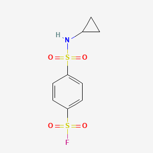 molecular formula C9H10FNO4S2 B2801790 4-(Cyclopropylsulfamoyl)benzenesulfonyl fluoride CAS No. 2138241-94-6