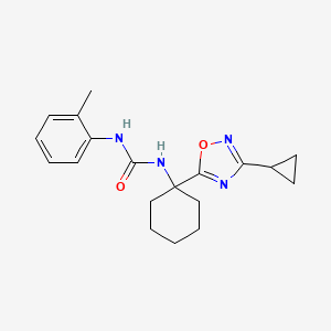 molecular formula C19H24N4O2 B2801821 N-[1-(3-环丙基-1,2,4-噁二唑-5-基)环己基]-N'-(2-甲基苯基)脲 CAS No. 1396681-04-1