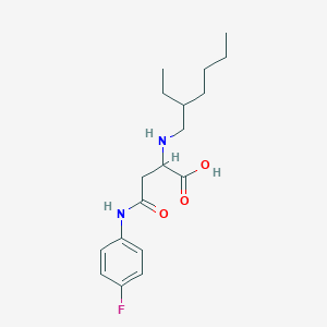 molecular formula C18H27FN2O3 B2801836 2-((2-Ethylhexyl)amino)-4-((4-fluorophenyl)amino)-4-oxobutanoic acid CAS No. 1048004-68-7