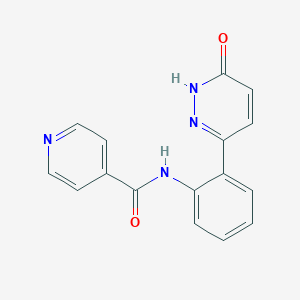molecular formula C16H12N4O2 B2801846 N-(2-(6-氧代-1,6-二氢嘧啶-3-基)苯基)吡啶甲酰胺 CAS No. 1428352-68-4