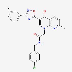 molecular formula C27H22ClN5O3 B2801852 3-[3-(sec-butylamino)-3-oxopropyl]-N-(4-chlorophenyl)piperidine-1-carboxamide CAS No. 1029770-44-2