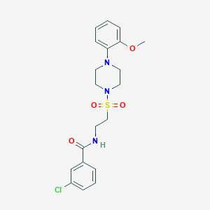 3-chloro-N-(2-((4-(2-methoxyphenyl)piperazin-1-yl)sulfonyl)ethyl)benzamide
