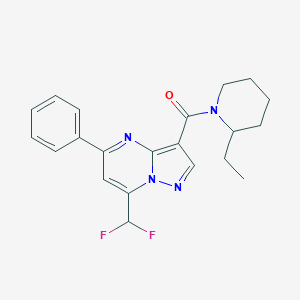 7-(Difluoromethyl)-3-[(2-ethyl-1-piperidinyl)carbonyl]-5-phenylpyrazolo[1,5-a]pyrimidine