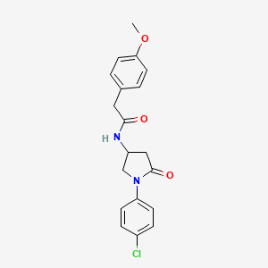 N-(1-(4-chlorophenyl)-5-oxopyrrolidin-3-yl)-2-(4-methoxyphenyl)acetamide