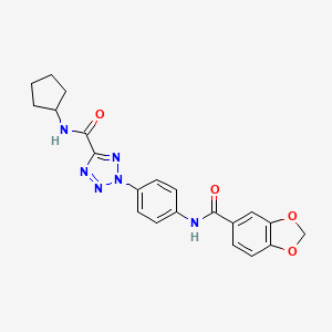 2-(4-(benzo[d][1,3]dioxole-5-carboxamido)phenyl)-N-cyclopentyl-2H-tetrazole-5-carboxamide