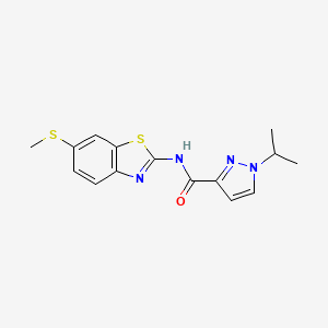 B2801879 1-isopropyl-N-(6-(methylthio)benzo[d]thiazol-2-yl)-1H-pyrazole-3-carboxamide CAS No. 1203345-67-8