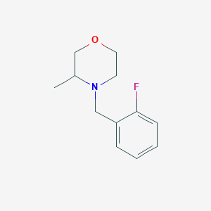 molecular formula C12H16FNO B2801888 4-[(2-Fluorophenyl)methyl]-3-methylmorpholine CAS No. 1252499-28-7