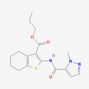 propyl 2-{[(1-methyl-1H-pyrazol-5-yl)carbonyl]amino}-4,5,6,7-tetrahydro-1-benzothiophene-3-carboxylate