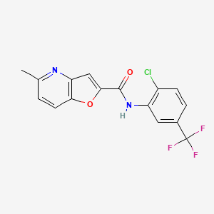molecular formula C16H10ClF3N2O2 B2801892 N-(2-氯-5-(三氟甲基)苯基)-5-甲基呋喃[3,2-b]吡啶-2-甲酰胺 CAS No. 941928-59-2