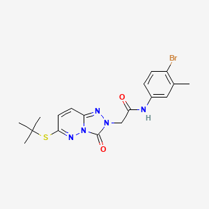 molecular formula C18H20BrN5O2S B2801896 N-(4-溴-3-甲基苯基)-2-[6-(叔丁基硫基)-3-氧代[1,2,4]三唑并[4,3-b]吡啉-2(3H)-基]乙酰胺 CAS No. 1040667-10-4