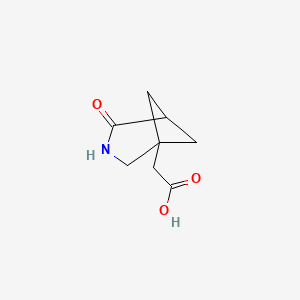 molecular formula C8H11NO3 B2801921 2-(4-Oxo-3-azabicyclo[3.1.1]heptan-1-yl)acetic acid CAS No. 2287282-52-2