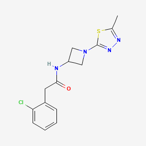 2-(2-Chlorophenyl)-N-[1-(5-methyl-1,3,4-thiadiazol-2-yl)azetidin-3-yl]acetamide