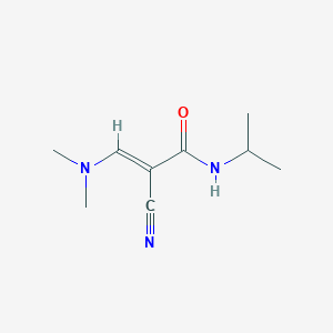 molecular formula C9H15N3O B2801933 2-cyano-3-(dimethylamino)-N-(propan-2-yl)prop-2-enamide CAS No. 219793-78-9