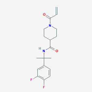 B2801936 N-[2-(3,4-Difluorophenyl)propan-2-yl]-1-prop-2-enoylpiperidine-4-carboxamide CAS No. 2361878-57-9