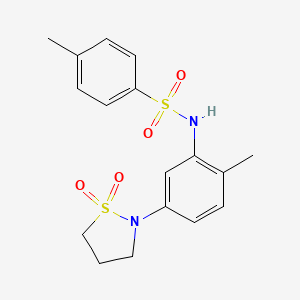 N-(5-(1,1-dioxidoisothiazolidin-2-yl)-2-methylphenyl)-4-methylbenzenesulfonamide