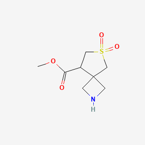 molecular formula C8H13NO4S B2801939 Methyl 6,6-dioxo-6lambda6-thia-2-azaspiro[3.4]octane-8-carboxylate CAS No. 2166578-71-6
