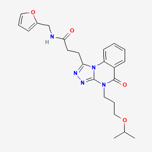 N-(2-furylmethyl)-3-[4-(3-isopropoxypropyl)-5-oxo-4,5-dihydro[1,2,4]triazolo[4,3-a]quinazolin-1-yl]propanamide