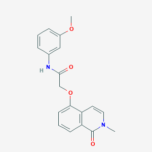 molecular formula C19H18N2O4 B2801944 N-(3-methoxyphenyl)-2-(2-methyl-1-oxoisoquinolin-5-yl)oxyacetamide CAS No. 906146-51-8