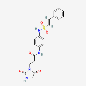 3-(2,5-dioxoimidazolidin-1-yl)-N-[4-[[(E)-2-phenylethenyl]sulfonylamino]phenyl]propanamide
