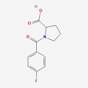 molecular formula C12H12FNO3 B2801947 1-(4-氟苯甲酰)吡咯啶-2-羧酸 CAS No. 2098813-19-3