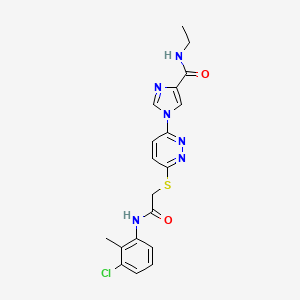 1-(6-((2-((3-chloro-2-methylphenyl)amino)-2-oxoethyl)thio)pyridazin-3-yl)-N-ethyl-1H-imidazole-4-carboxamide