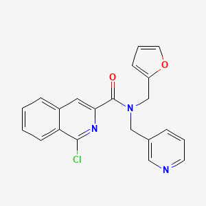molecular formula C21H16ClN3O2 B2801956 1-chloro-N-[(furan-2-yl)methyl]-N-[(pyridin-3-yl)methyl]isoquinoline-3-carboxamide CAS No. 1423792-52-2