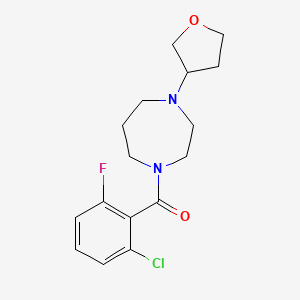 (2-Chloro-6-fluorophenyl)(4-(tetrahydrofuran-3-yl)-1,4-diazepan-1-yl)methanone