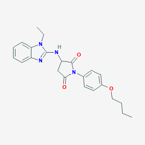1-(4-butoxyphenyl)-3-[(1-ethyl-1H-benzimidazol-2-yl)amino]-2,5-pyrrolidinedione