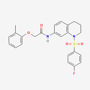 N-(1-((4-fluorophenyl)sulfonyl)-1,2,3,4-tetrahydroquinolin-7-yl)-2-(o-tolyloxy)acetamide