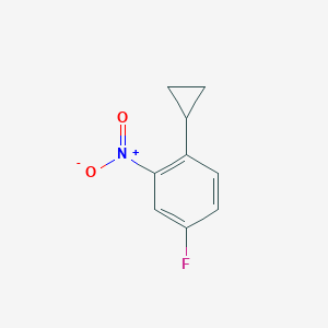 molecular formula C9H8FNO2 B2801963 1-环丙基-4-氟-2-硝基苯 CAS No. 2366994-53-6