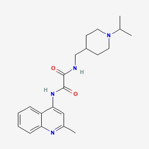 N1-((1-isopropylpiperidin-4-yl)methyl)-N2-(2-methylquinolin-4-yl)oxalamide