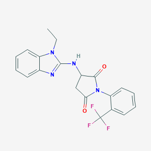 3-[(1-ethyl-1H-benzimidazol-2-yl)amino]-1-[2-(trifluoromethyl)phenyl]-2,5-pyrrolidinedione