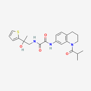 N1-(2-hydroxy-2-(thiophen-2-yl)propyl)-N2-(1-isobutyryl-1,2,3,4-tetrahydroquinolin-7-yl)oxalamide