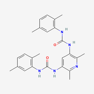 molecular formula C25H29N5O2 B2801975 1-(2,5-二甲基苯基)-3-[5-((2,5-二甲基苯基)羰氨基)-2,6-二甲基吡啶-3-基]脲 CAS No. 111233-19-3