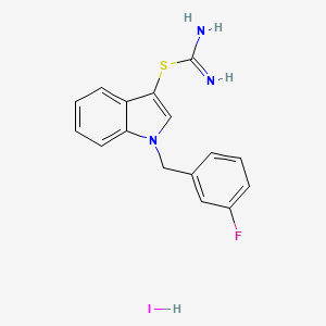 1-(3-Fluorobenzyl)-1H-indol-3-yl imidothiocarbamate hydroiodide