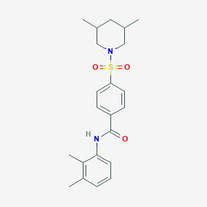 molecular formula C22H28N2O3S B2801990 N-(2,3-dimethylphenyl)-4-((3,5-dimethylpiperidin-1-yl)sulfonyl)benzamide CAS No. 392327-04-7