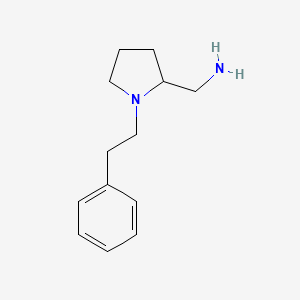 [1-(2-Phenylethyl)pyrrolidin-2-yl]methanamine