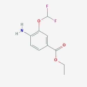 molecular formula C10H11F2NO3 B2801994 Ethyl 4-amino-3-(difluoromethoxy)benzoate CAS No. 2248285-54-1