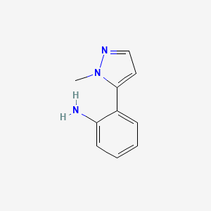 molecular formula C10H11N3 B2801996 2-(2-甲基-2H-吡唑-3-基)-苯胺 CAS No. 1208081-56-4